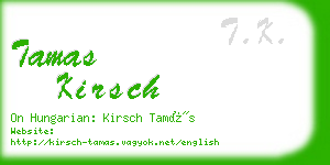 tamas kirsch business card